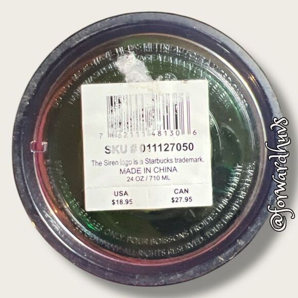 Starbucks 2021 Winter Holiday Multi-Color Swirl 24oz Cold Cup Tumbler - Picture 6 of 7